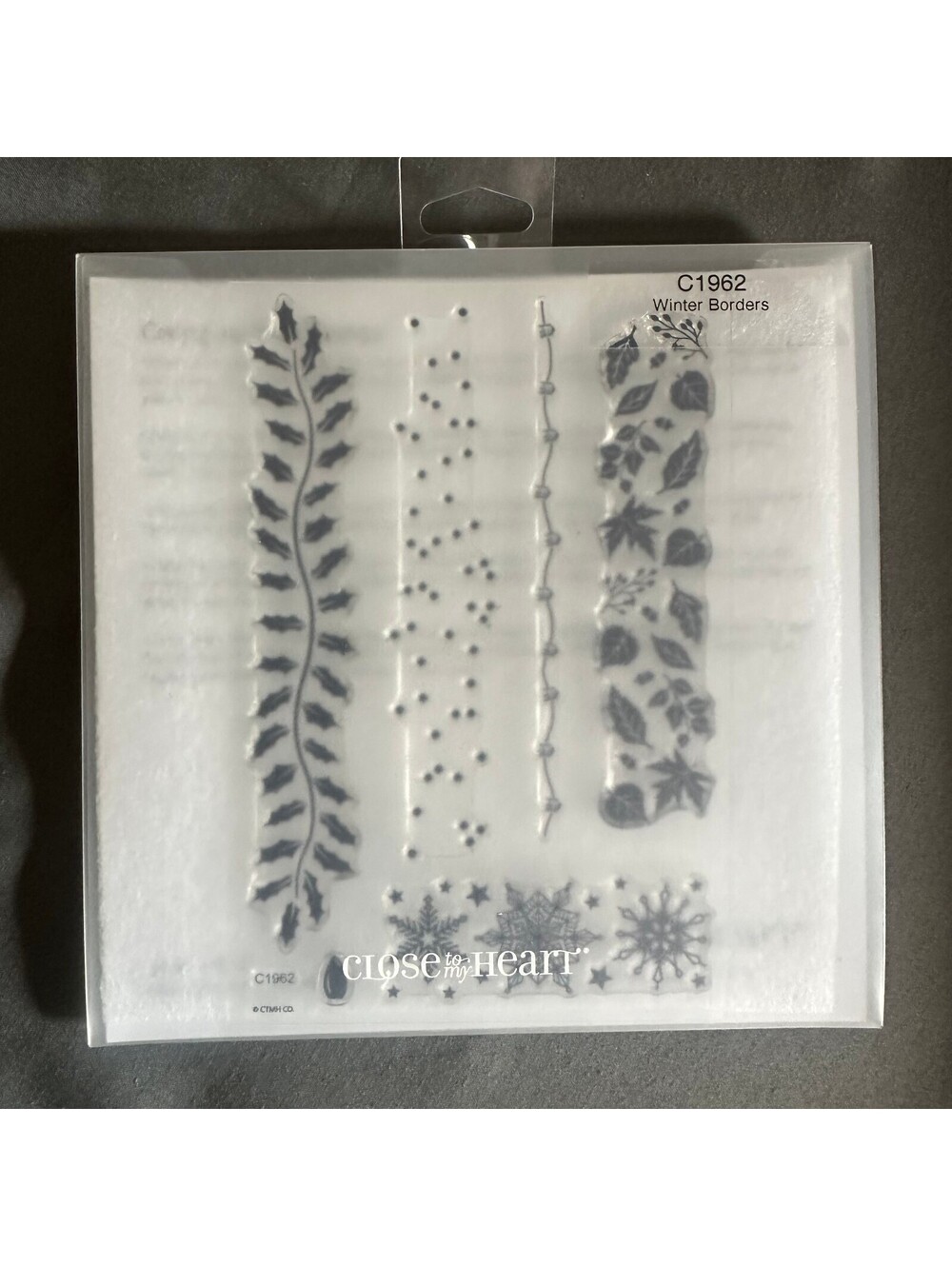 Close To My Heart C1962 Winter Borders Acrylic Stamp Set